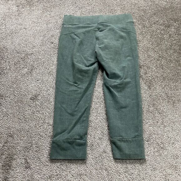 Columbia Leggings Womens Medium Green Capri Pockets Slim Outdoor Gym Running - Picture 2 of 14